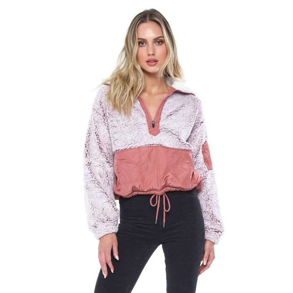 Free People Movement Pink Sherpa Pullover Coat - Picture 2 of 11